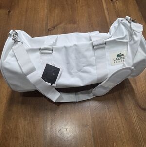 Lacoste Classic White Duffel Bag